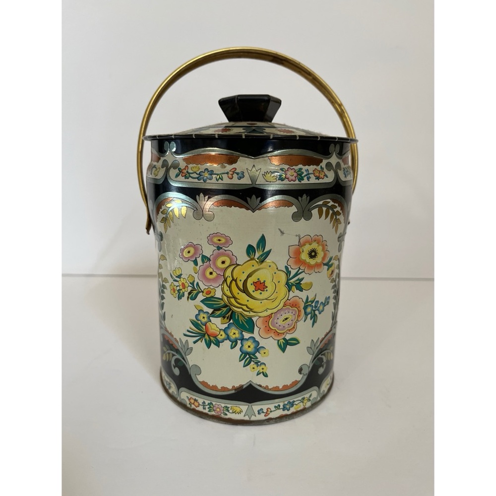 Vintage Murray-Allen Regal Crown Floral Tin